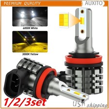 H11 H8 White Amber Yellow Led Fog Dual Light Bulb Color Switchback L6 12set