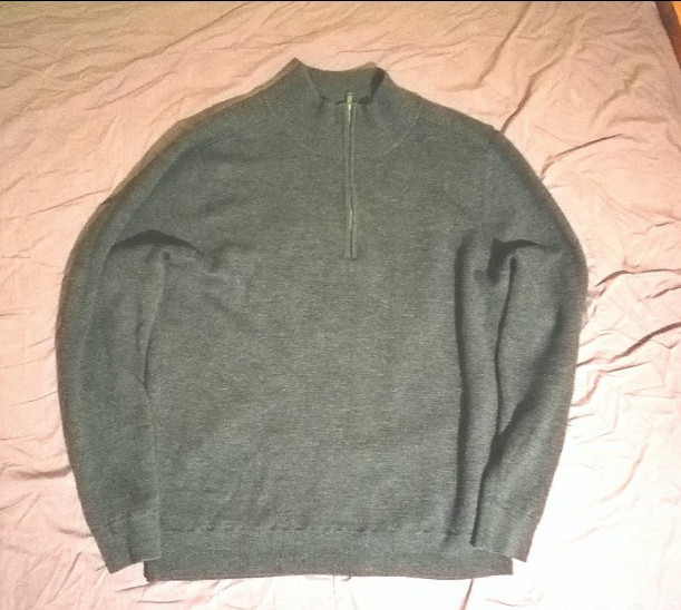 North south merino wool zip sweater thick warm fabric for hi
