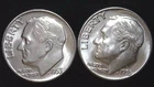 1955-P  D 10C Roosevelt Dime (2  Coins) BU 90% Silver 26ctt0223-6