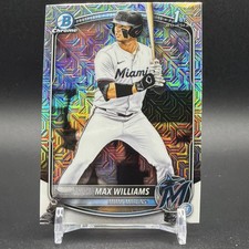 Max Williams 2025 Bowman 1st Draft Chrome Mega Box Mojo Refractor Marlins BDC-68