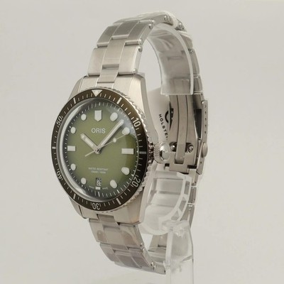 Oris Divers Sixty-Five Date 40mm Steel Green Dial Men Watch 01 733