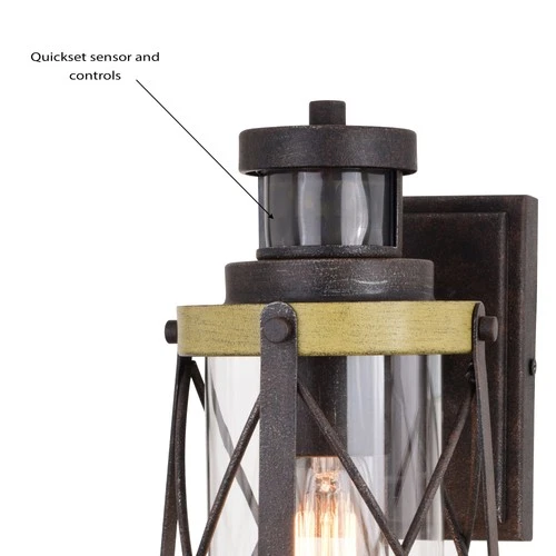 Vaxcel Lighting T0632 Harwood 12" Tall Outdoor Wall Sconce - Oxidized Iron / - Picture 5 of 12