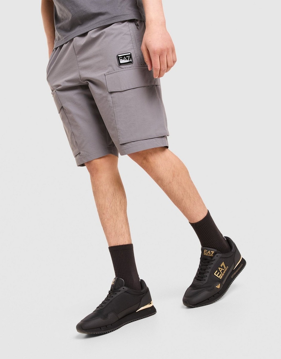 EA7 Emporio Armani Men's Badge Woven Cargo Shorts Grey | eBay