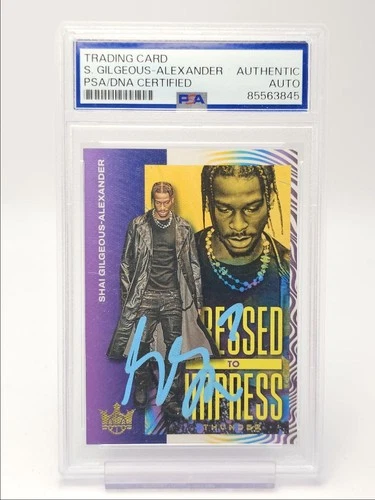 SHAI GILGEOUS-ALEXANDER 2023-24 COURT KINGS DRESSED IMPRESS AUTO PSA Q1722