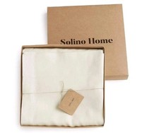 Solino Home 100 Linen Curtain 52x120 Panel Rod Pocket Style Ivory Color