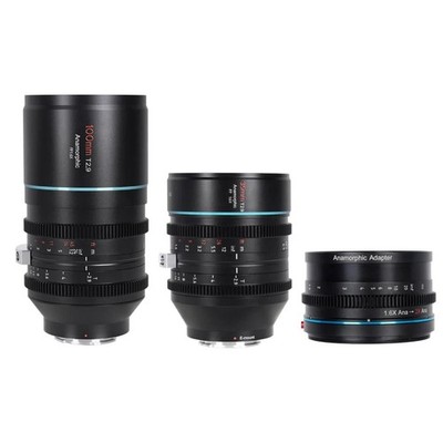 Sirui 35mm and 100mm T2.9 1.6x Anamorphic Lens Kit with 1.25x Adapter for Canon