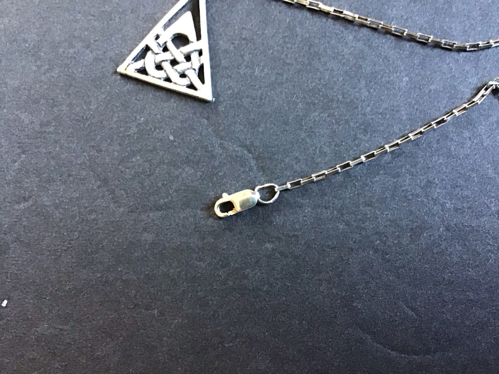 Sterling Silver Celtic Triangular Necklace - image 5