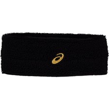 Asics Headband Performance Black Gold 3033B874 001 Sports Gear Official New