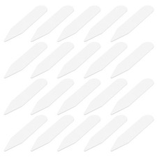 100Pcs Plastic Collar Stays, 2.2"x0.5" LxW Dress Shirt Collar Inserts, White