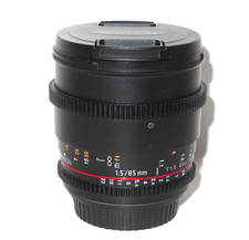 Rokinon 85mm T1.5 Cine AS IF UMC II Prime Portrait Lens Canon EF-Mount EXCELLENT