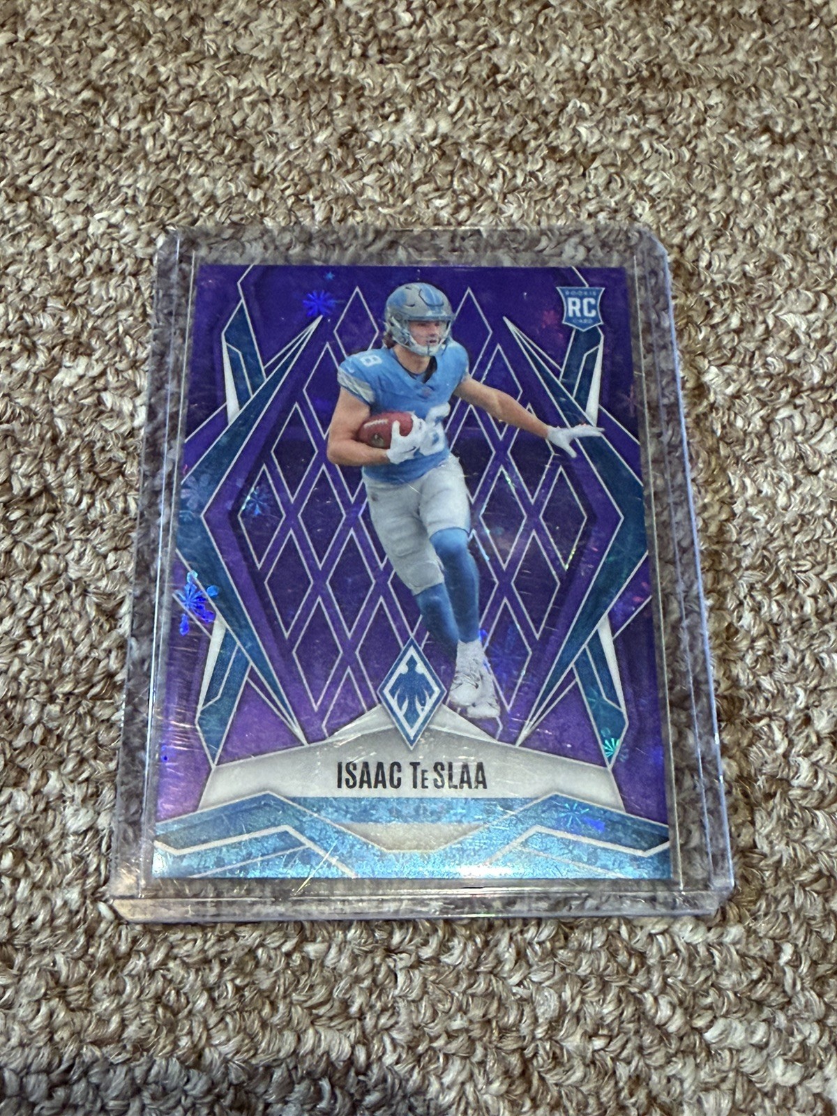 2025 Panini Phoenix - Purple Winter Isaac Teslaa # 189 (RC) /249 Snowflake