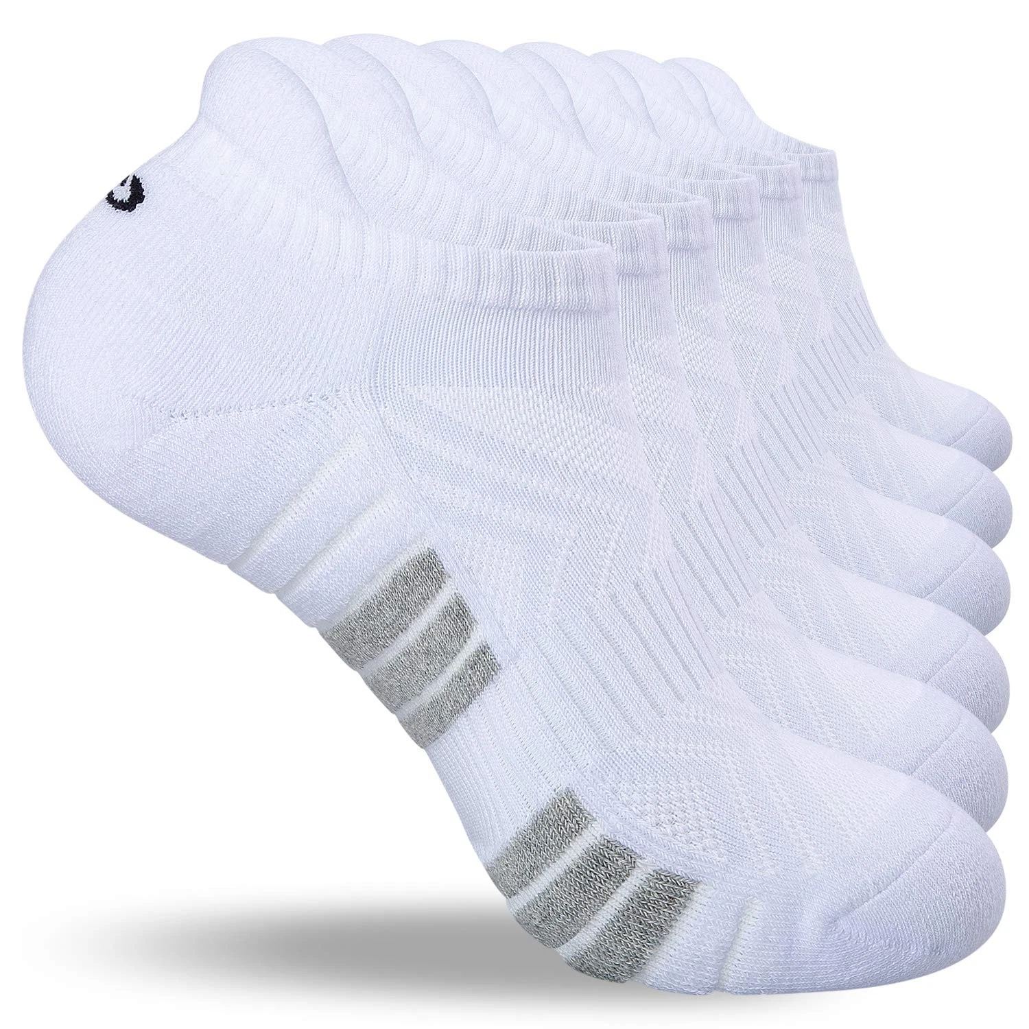 coskefy Running Socks Thick Cushion Ankle Anti Blister Cotton Trainer Short