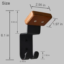 Helmet Holder Wall Mount, Motorcycle Gear Rack with 2 Key Hooks, Constructed ...