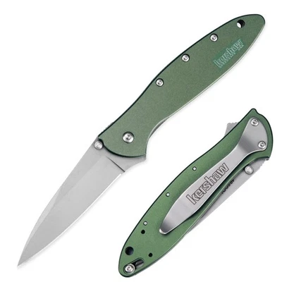 Kershaw Leek Folding Knife, Green 1660OL