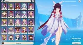 Genshin Impact AR 59 America - Columbina - Nefer - Hu Tao - Raiden - Mualani