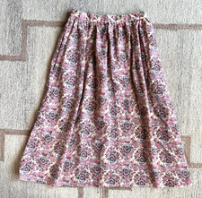 Vintage 70s Floral Midi Skirt Women XS Prairie Hippie Folk Boho Pockets Handmade