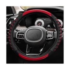 Car Steering Wheel Cover, 15 Inch 3D Massage Steering Wheel Protector with Red