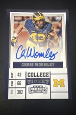 2017 Panini Contenders Draft Picks - College Ticket Chris Wormley #241 (AU, RC)