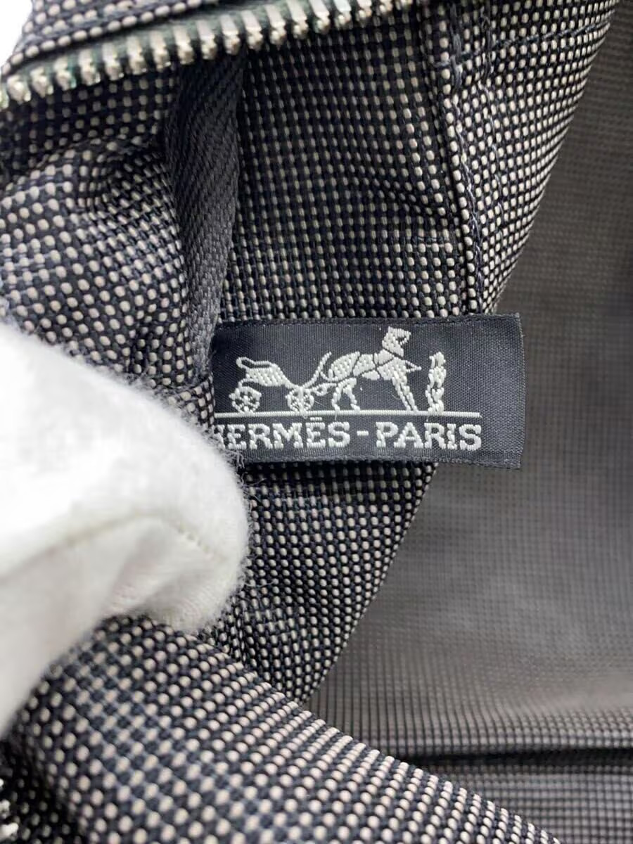 Authentic   HERMES Tote Bag Gray Solid Canvas - image 5