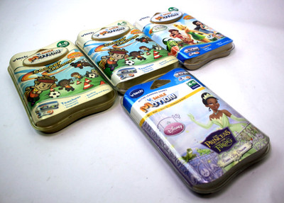 Lot of 4 VTECH VSMILE VMOTION Games Soccer Challenge TinkerBell & The Princess
