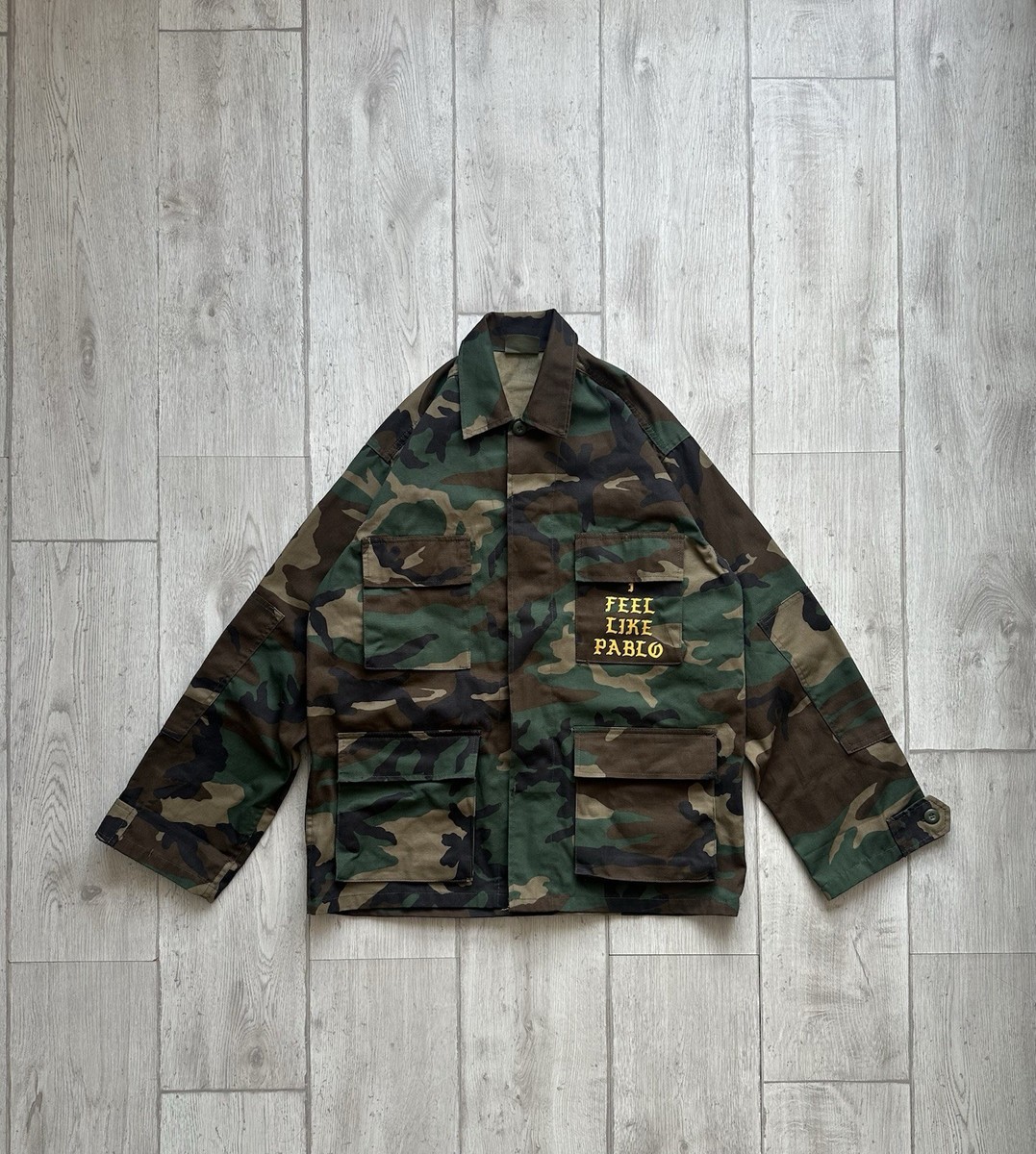 Kanye West Yeezy Pablo Camo Military Jacket Mens Size S | eBay