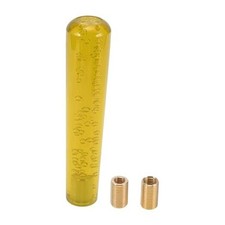 Cylindrical Crystal Shift Knob  Universal Gear Shifter  20cm Yellow  Aluminum