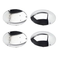 Dewflew 4pcs 10.63 270mm Chrome Baby Moon Hubcap For 16 10.63 Inches Silver