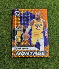 2024-25 Panini Mosaic LeBron James Montage Orange #’d /49 Lakers