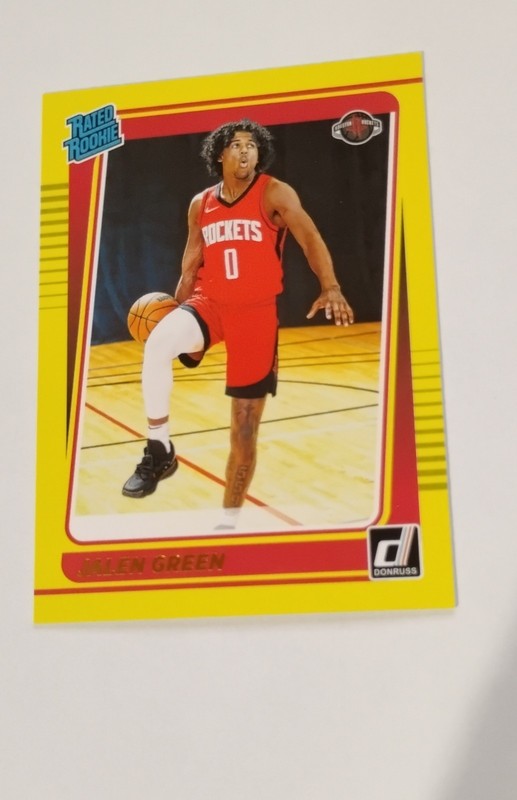 2021-22 Panini Donruss - Rated Rookie Jalen Green #209 Yellow Flood (RC)