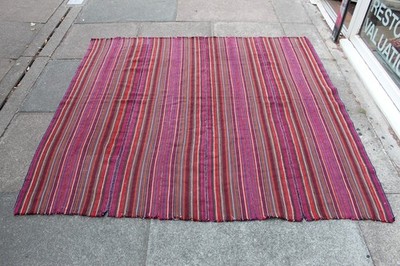 Vintage Tribal Nomadic Hand Made Orientalisch Rot Rosa Wolle Jajim Kelim 165x175cm
