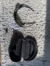 ROKA Cycling Sunglasses Blue Mirror Lens Black Plastic Frame with Case