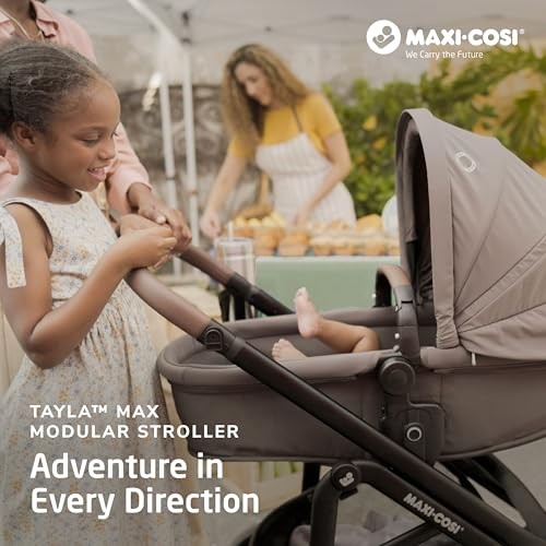 MAXI-COSI TAYLA MAX MODULAR STROLLER 4360-9323 CV451HRA - ONYX SAND
