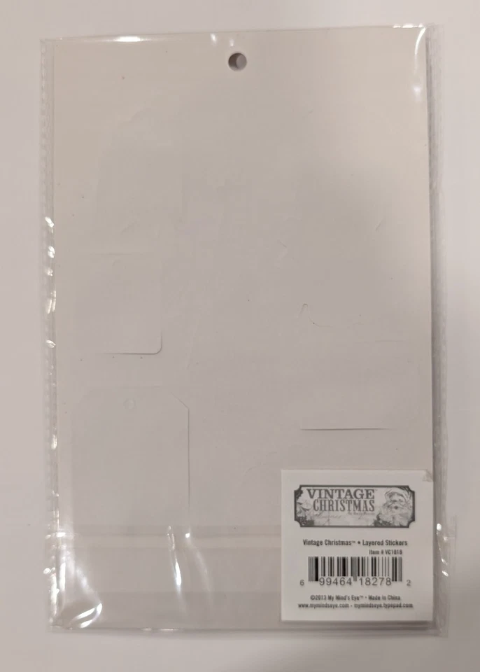 Pegatinas vintage de álbumes de recortes en capas de Navidad My Mind's Eye Foto 3 de 3