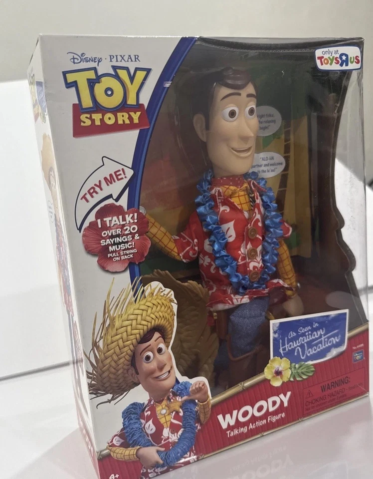 Rare Thinkway Toys 12" Hawaiian Vacation Talking Woody Toys'R'Us Ex Brand New - Image 4 of 4