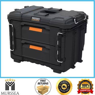 Ridgid 22 in. 2.0 Pro Gear System 2-drawer XL Modular Tool Box Storage Organizer