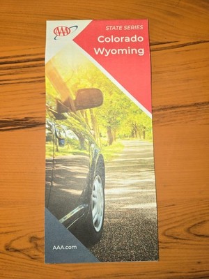 COLORADO WYOMING CO WY State Map AAA Road Tour Map NEW