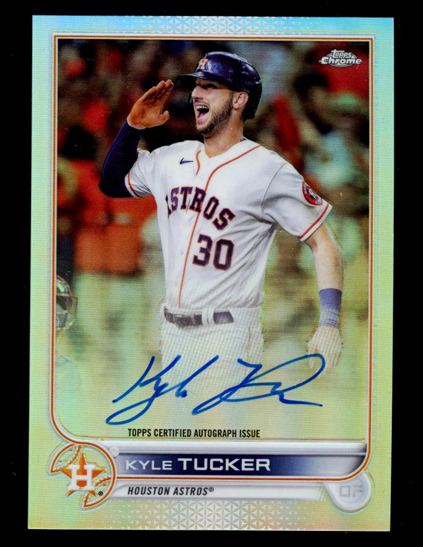 🔥⚾️KYLE TUCKER 2022 Topps Chrome Refractor ON-CARD AUTO /499 #MLB STUD!⚾️🔥