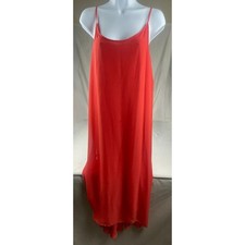 Old Navy Red High Low Maxi Dress Spaghetti Strap Tie Back Summer Size L