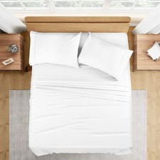 Set lenzuola 700 TC COTONE EGIZIANO 4 pezzi fantasia tinta unita tasca profonda 30 pollici