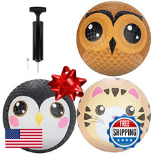 Scs Direct Gaga Ball 8,5 pouces balles de terrain de jeu 3 pièces animaux pompe à air - durable