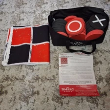 Swooc Games 2-In-1 Giant Checkers & Tic-Tac-Toe Floor Checkerboard Kids Jumbo