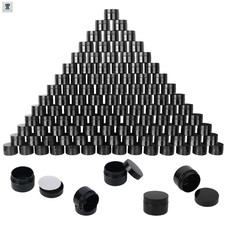 110 Packs 2 Oz Black Plastic Jars Black Lids Body Butter Containers Cosmetic
