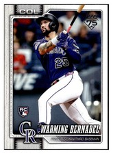 Warming Bernabel 2026 Topps Rookie RC #55 Colorado Rockies Baseball *351