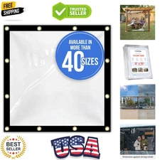 Clear Tarp Heavy Duty Waterproof, 20mil Clear Tarp with Grommets, Outdoor Tar...