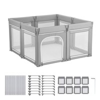Uimoso Baby Laufgitter Laufstall Absperrgitter Krabbelgitter 200X178Cm