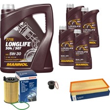 Bosch Inspection Set 9L mannol 5W-30 Longlife pour Porsche Cayenne 3.0 de Diesel