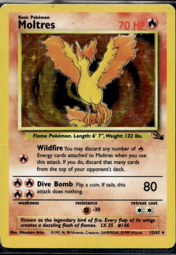 Moltres (12) Unlimited Holofoil - 12/62]DM