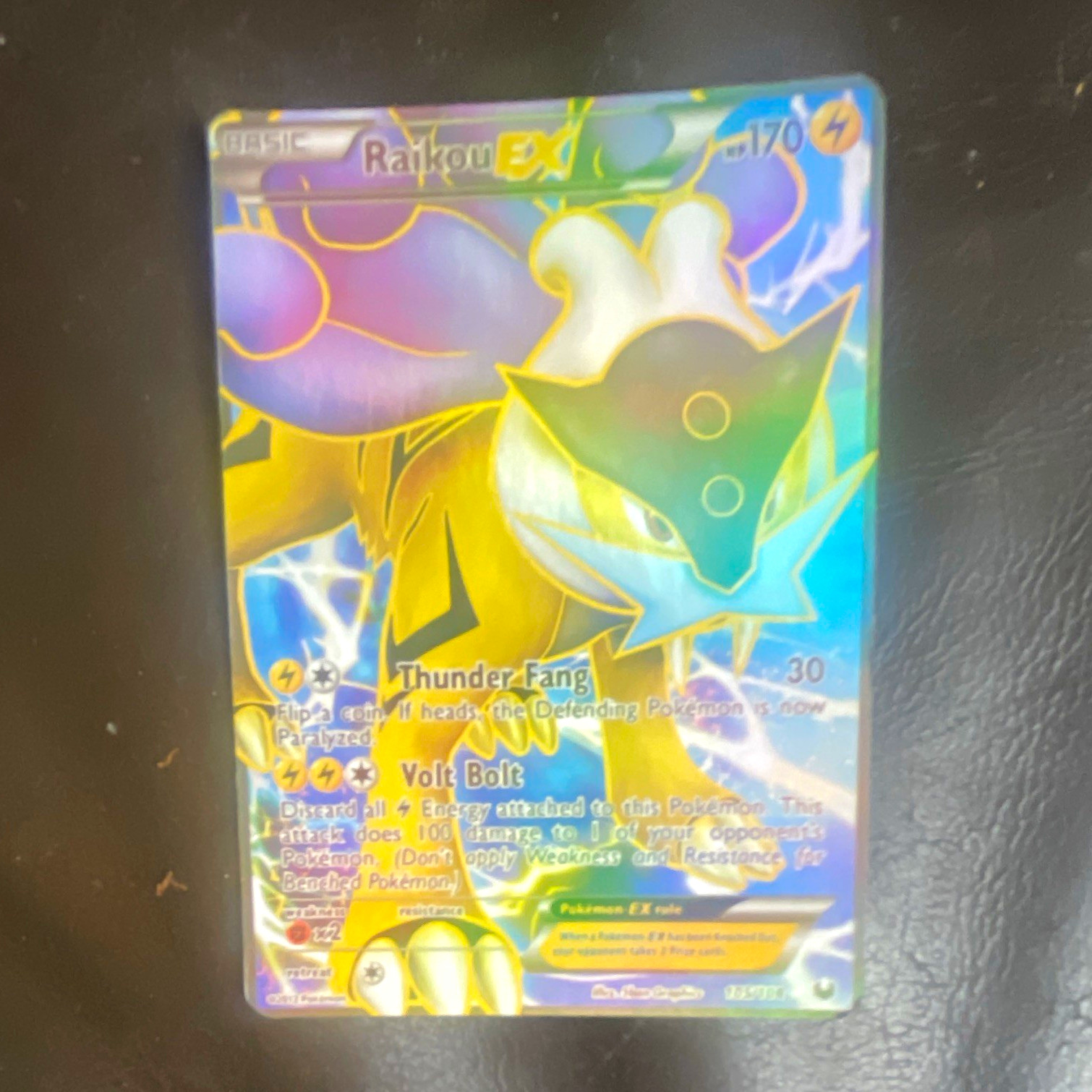 The Pokémon Company Raikou EX 105/108 Roaring Skies Full Art Holo Ultra Rare