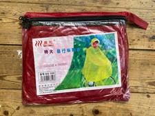 Fahrrad Regenjacke Poncho Regenhaube für Fahrrad und Fahrer in Reißverschluss Geldbörse