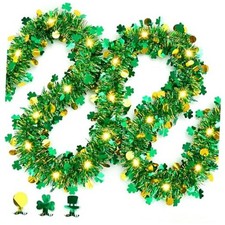 33ft St Patricks Day Decorations Green St Patricks Day Garland with 33ft-Green